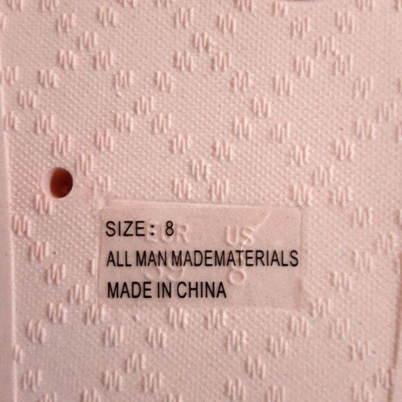 QUPID Slides Molded Pink Leather and‎ Terry NO SHADE sz 8 - Picture 3 of 4